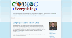 Desktop Screenshot of codingeverything.com